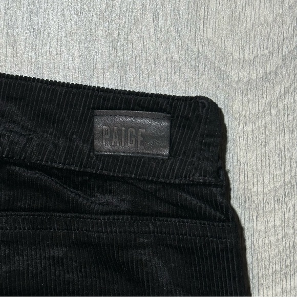 PAIGE HOXTON Ultra Skinny Black Velvet Corduroy Mid Rise Jeans 27 - Picture 10 of 10